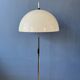 Vintage Dijkstra mushroom floor lamp with white acrylic glass shade.