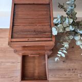 Curtain file cabinet with drawers