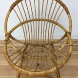 Rattan basket armchair