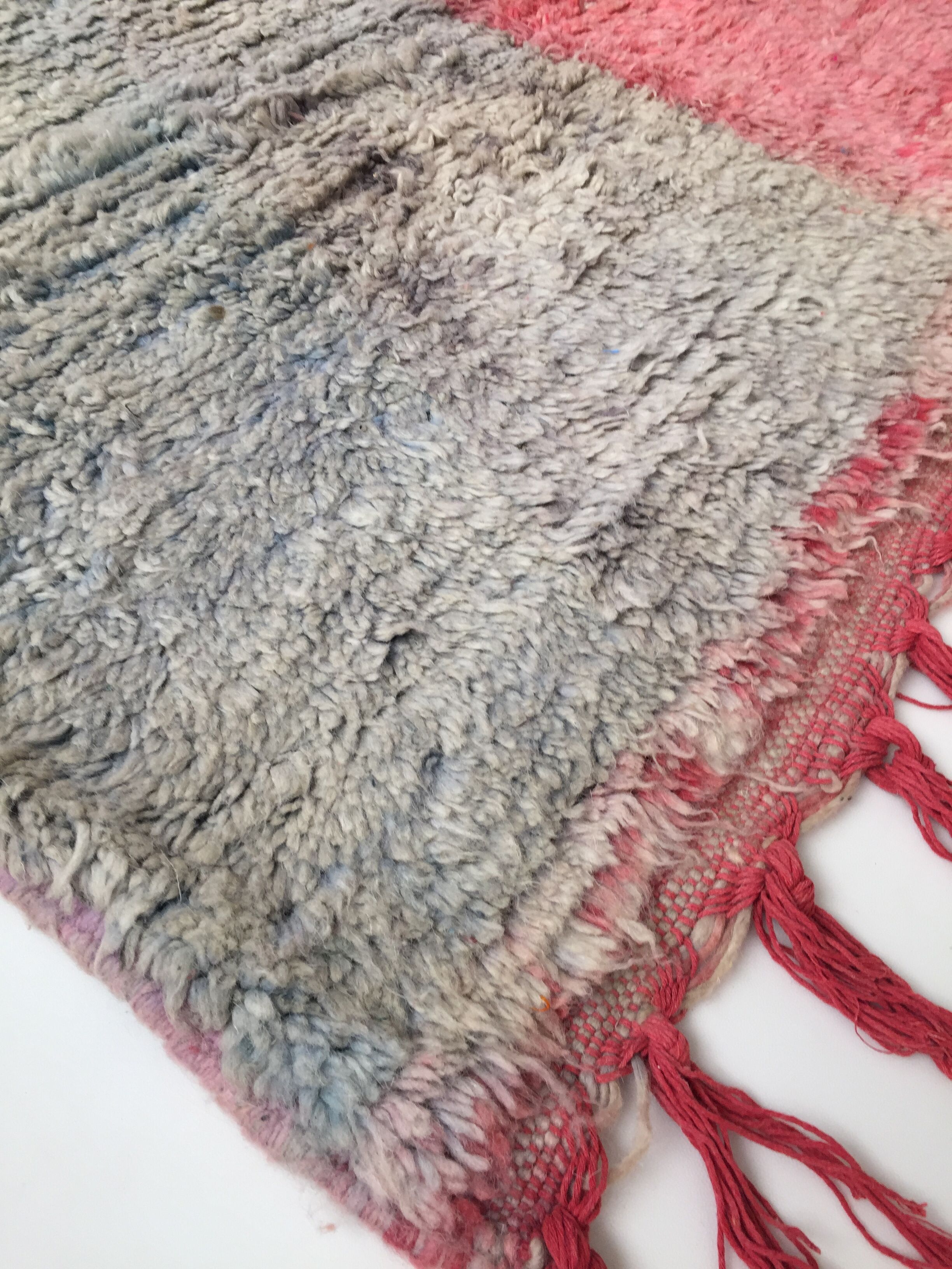 Moroccan Berber carpet Boujaad with colorful flats 234x143cm