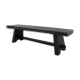 Black tinted solid wood bench