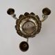 Bougeoir en argent massif vintage Lotus