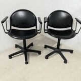 Paire de chaises de bureau par Lucci & Orlandini années 80