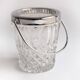 Rimmed glass ice bucket