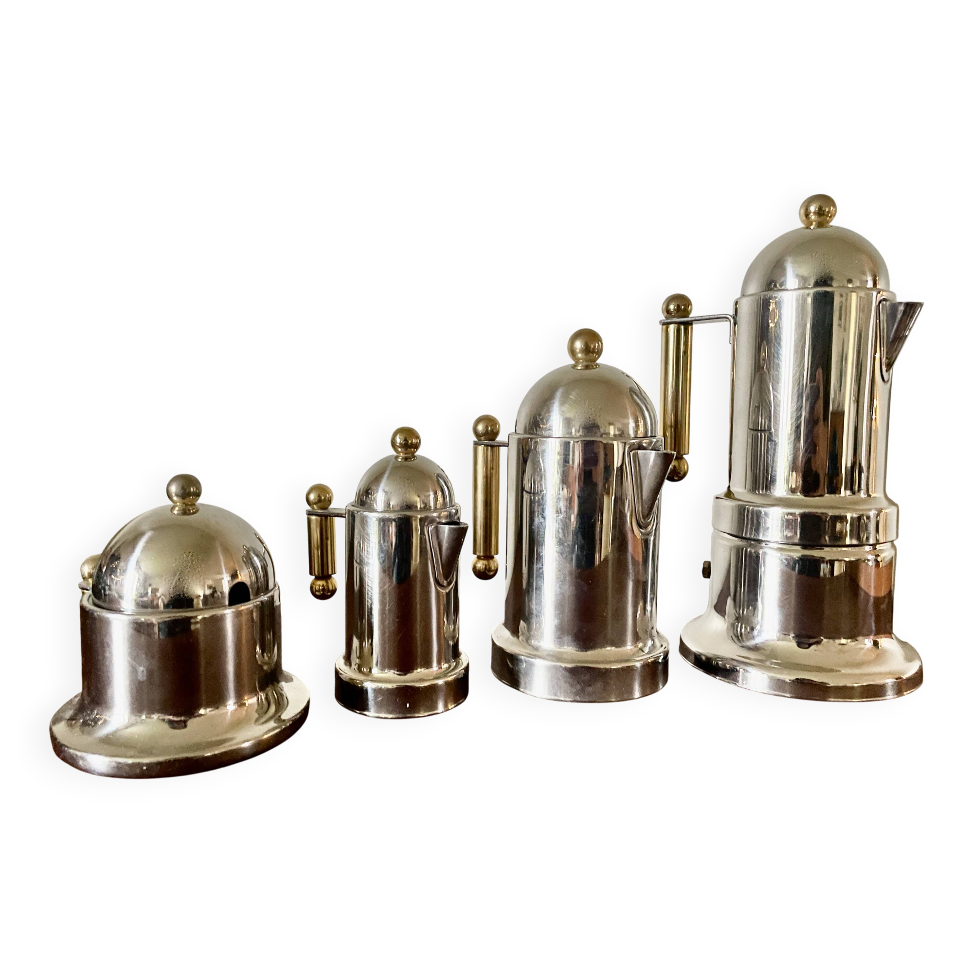 Vev Vigano Kontessa espresso set or 24 carats, Italy