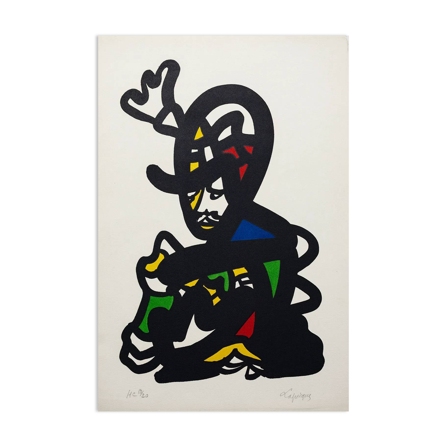 "The Warrior's Sadness" – Numbered lithograph by Charles Lapicque