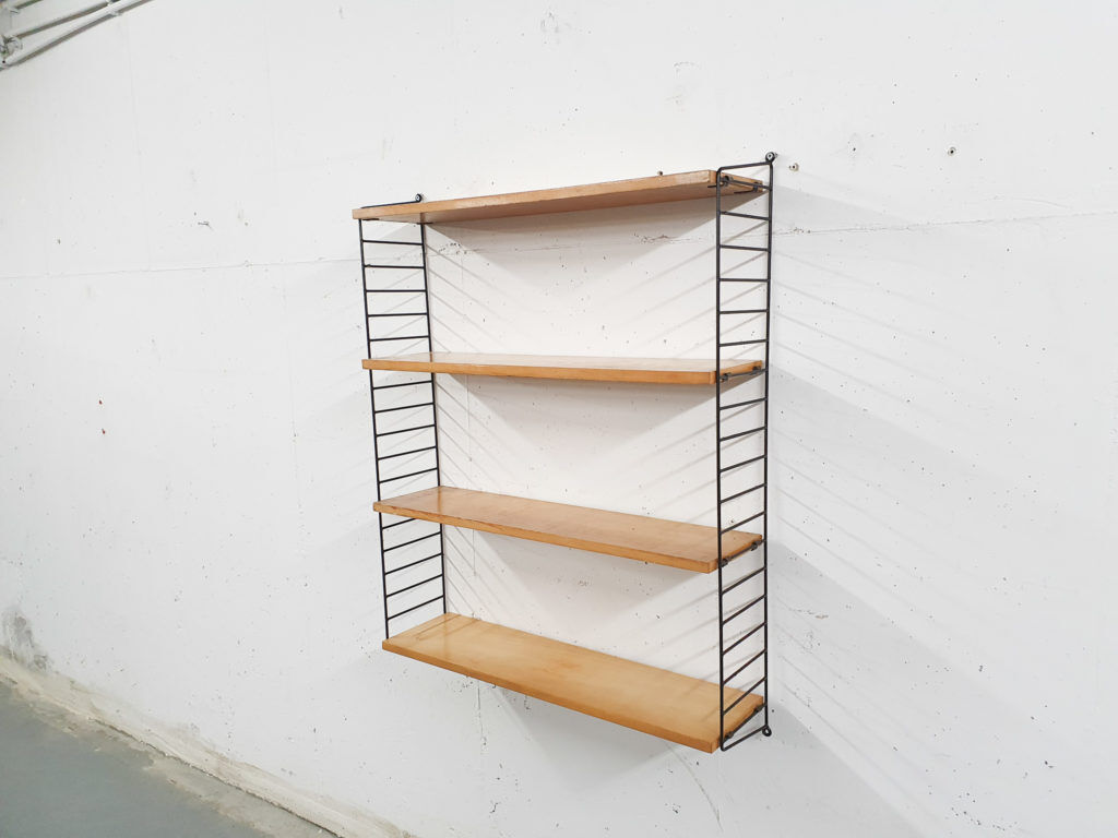 Vintage pinewood book shelves