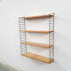 Vintage pinewood book shelves