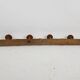 Coat rack 6 wooden hooks bamboo style