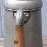 Aluminum and wood coffee pot