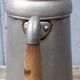 Aluminum and wood coffee pot