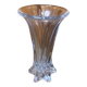 Old VANNES Crystal Vase Vintage Molded Glass #A410