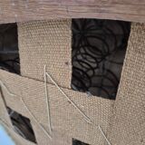 1960s, Danish armchair in original very good condition, furniture velour, oak wood.