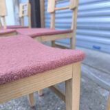 Set de 6 chaises en bois brut