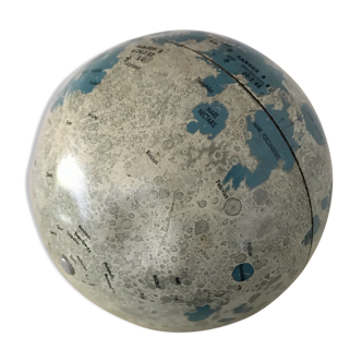 Globe lune vintage en métal Replogle globes 1966