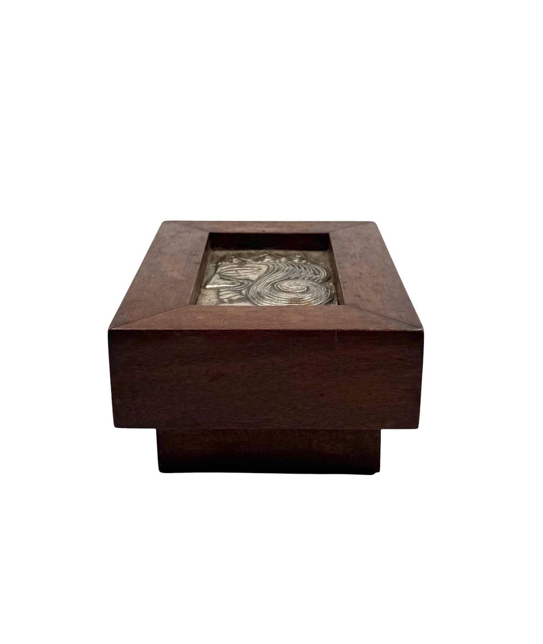 Mid-century rare Smoking Set, ashtray and cigars box, Italy 1950s