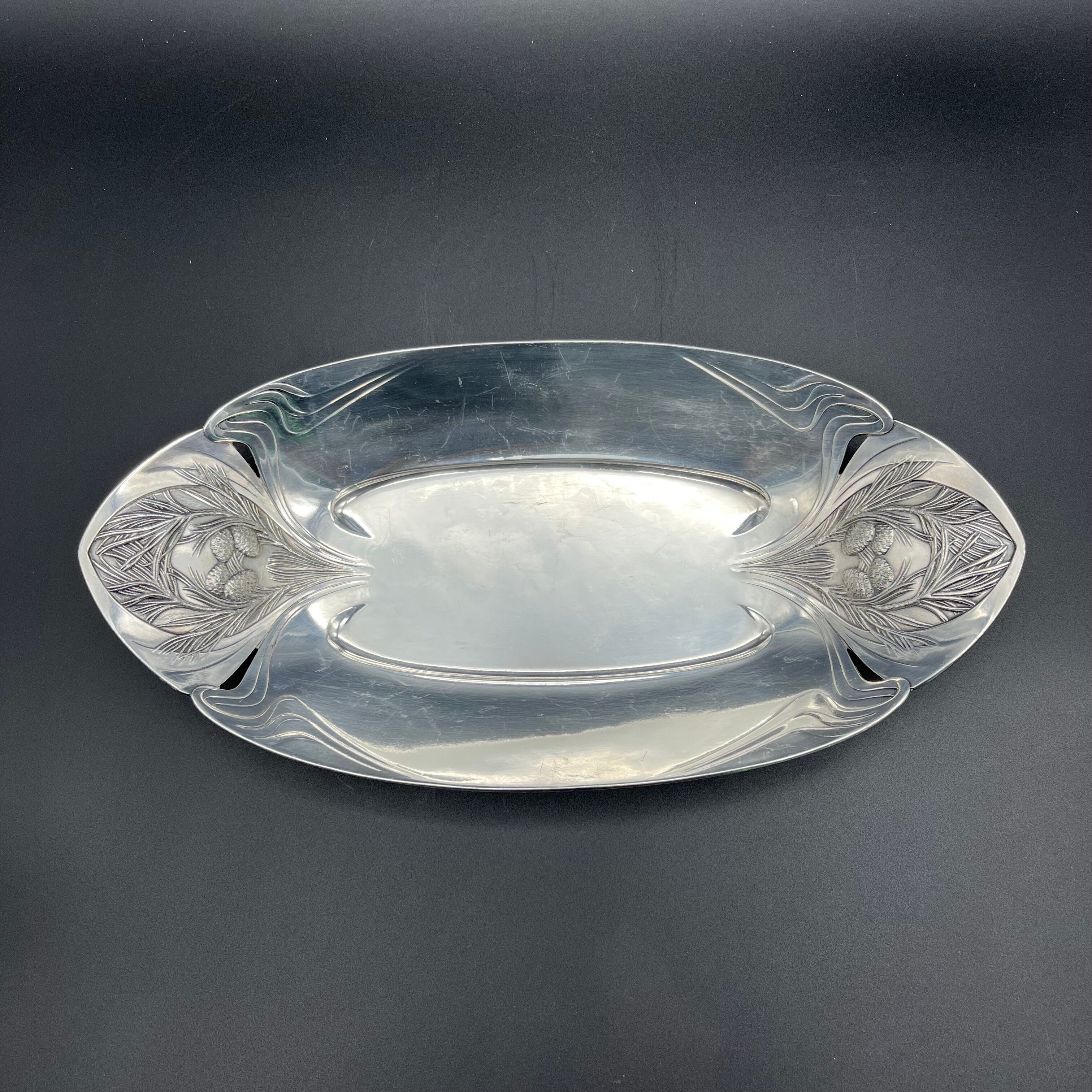 Basket Gallia Christofle in metal silver