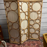 Rattan and bamboo screen vintage design 60/70
