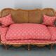 Antique Carved Sofa with Cane Sides , Czechoslovakia