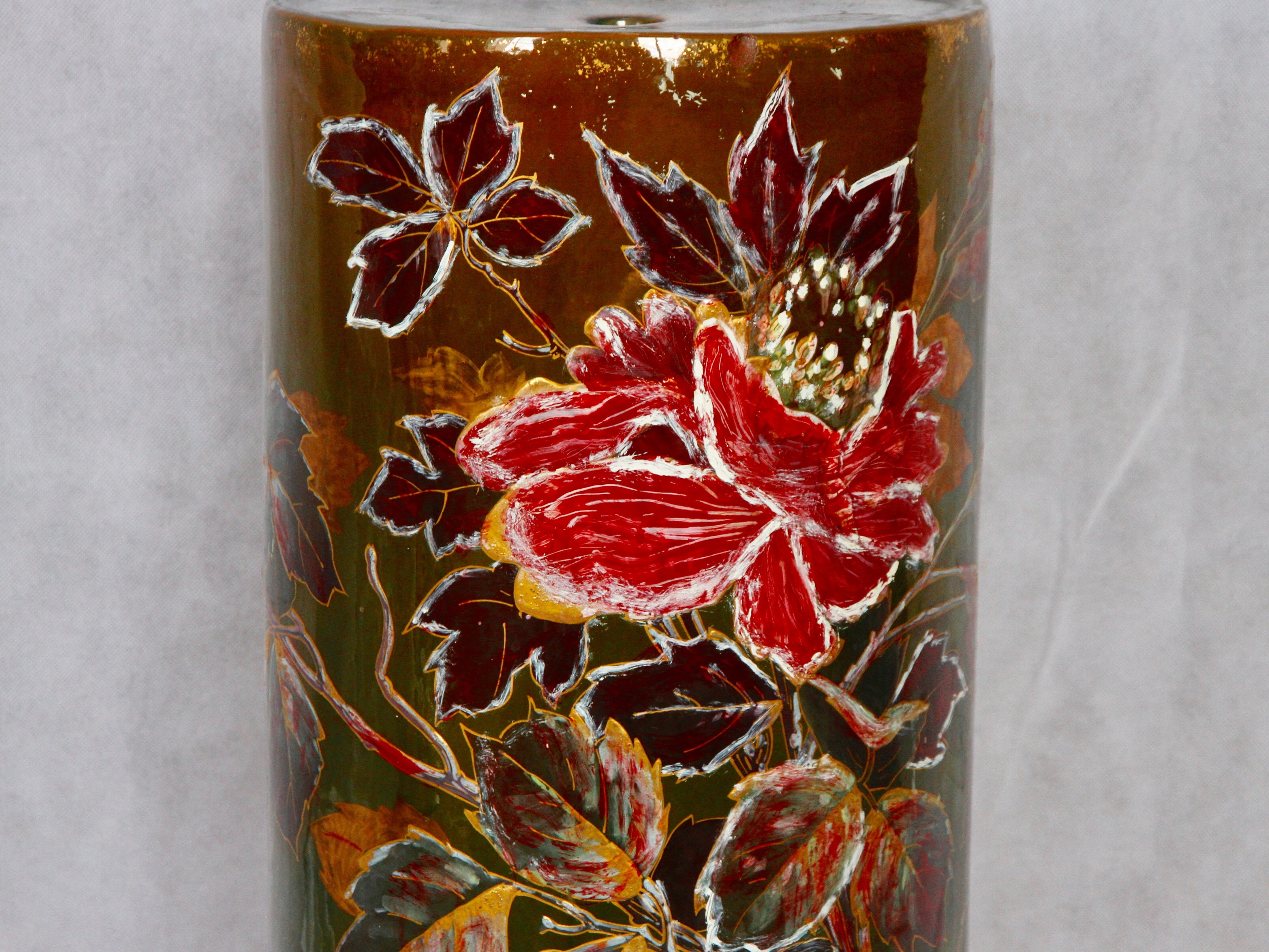 Truncated column / glazed terracotta harness, 20th century