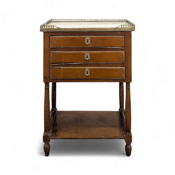 Chevet à galerie d'époque Louis XVI en acajou
