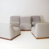 Set of Five Modular reupholstered sofa, 1970