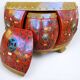 Drum coffee table and its 4 nesting stools in Chinese lacquered wood - Jin