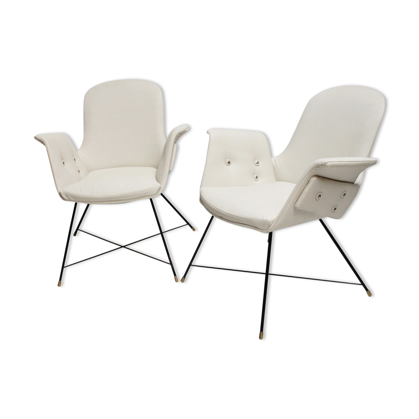 Pair of armchairs by Augusto Bozzi for Saporiti