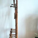 Art nouveau coat rack in tiger-print bamboo