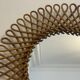 Vintage wicker art rattan mirror