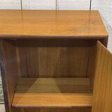 Open teak bookcase shelf