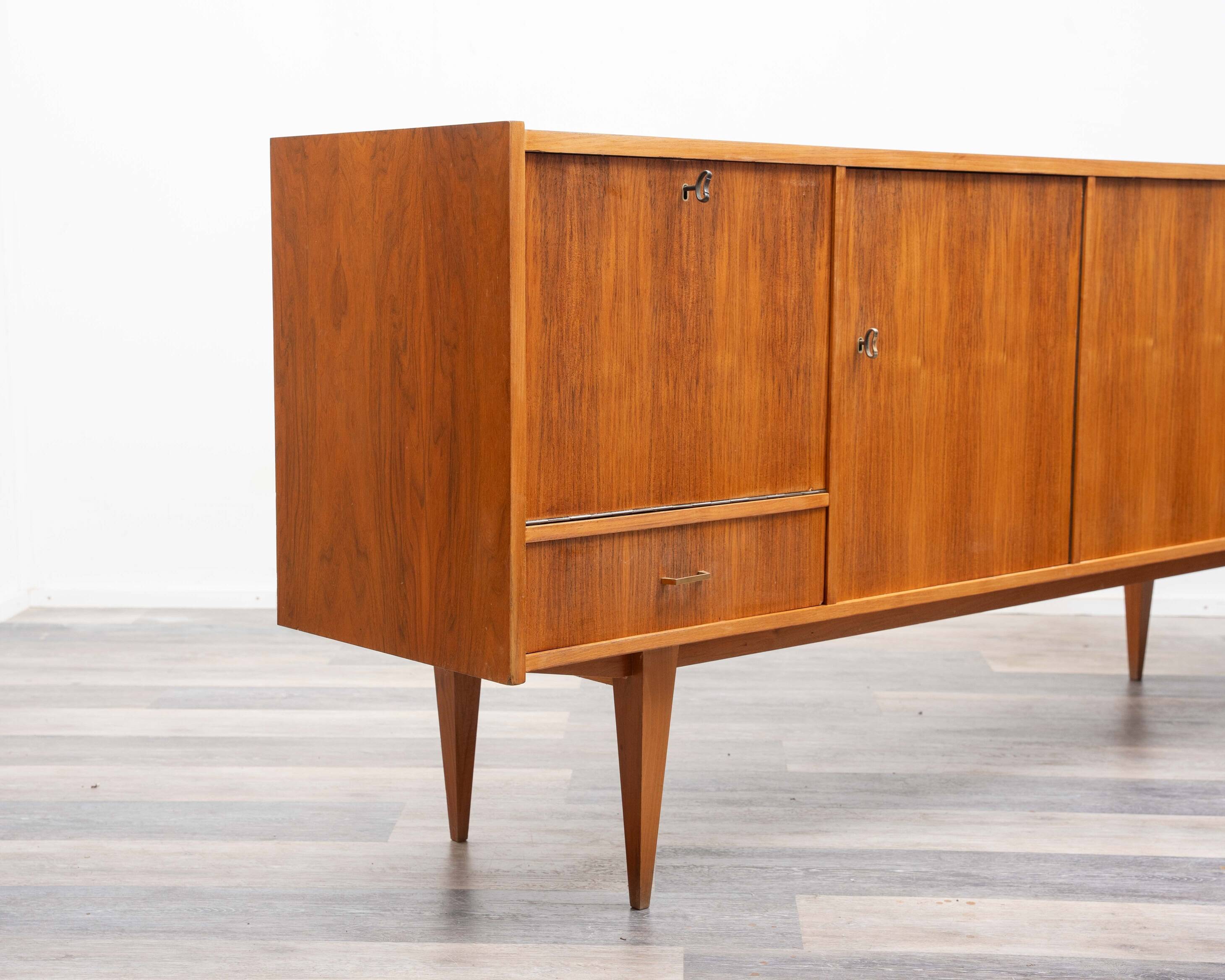 1960s walnut sideboard with bar compartment