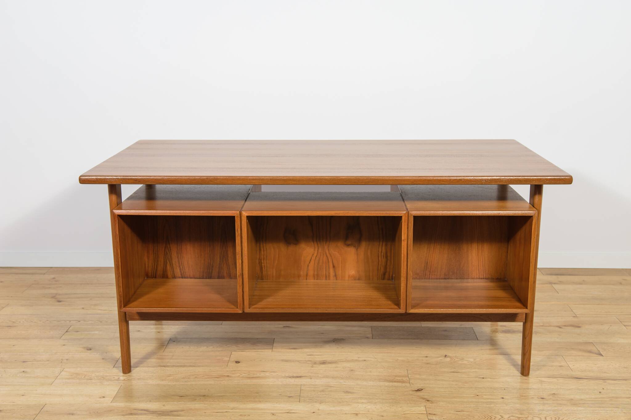 Mid-century freestanding teak desk by Kai Kristiansen for Feldballes Møbelfabrik, 1960s