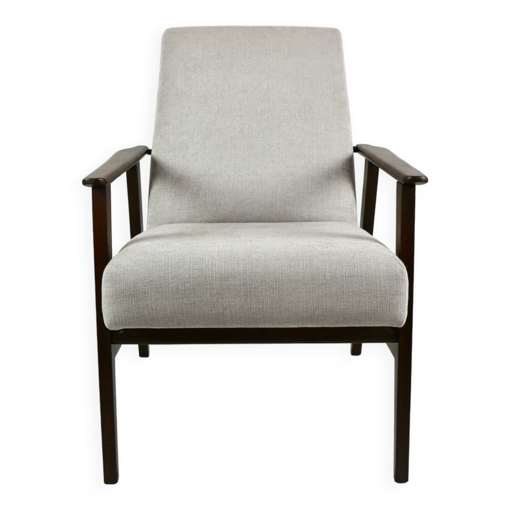 Fauteuil vintage Fox gris clair, années 1970