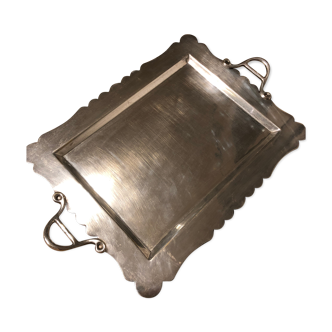 Silver metal tray