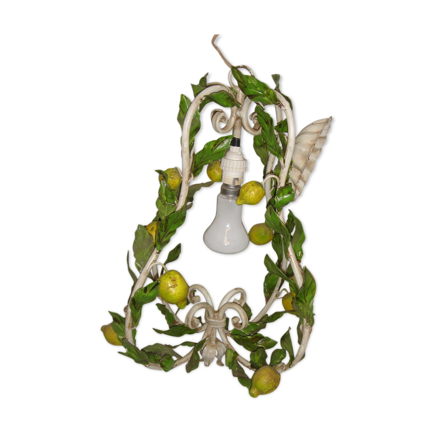 Firenze chandelier leaf decorations - lemons 1970