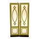 Double separation doors in 19th century patinated solid fir