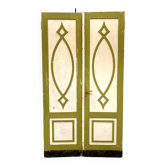 Double separation doors in 19th century patinated solid fir