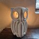 Lampe sculpturale en calcaire en forme de hibou par Albert Tormos, France
