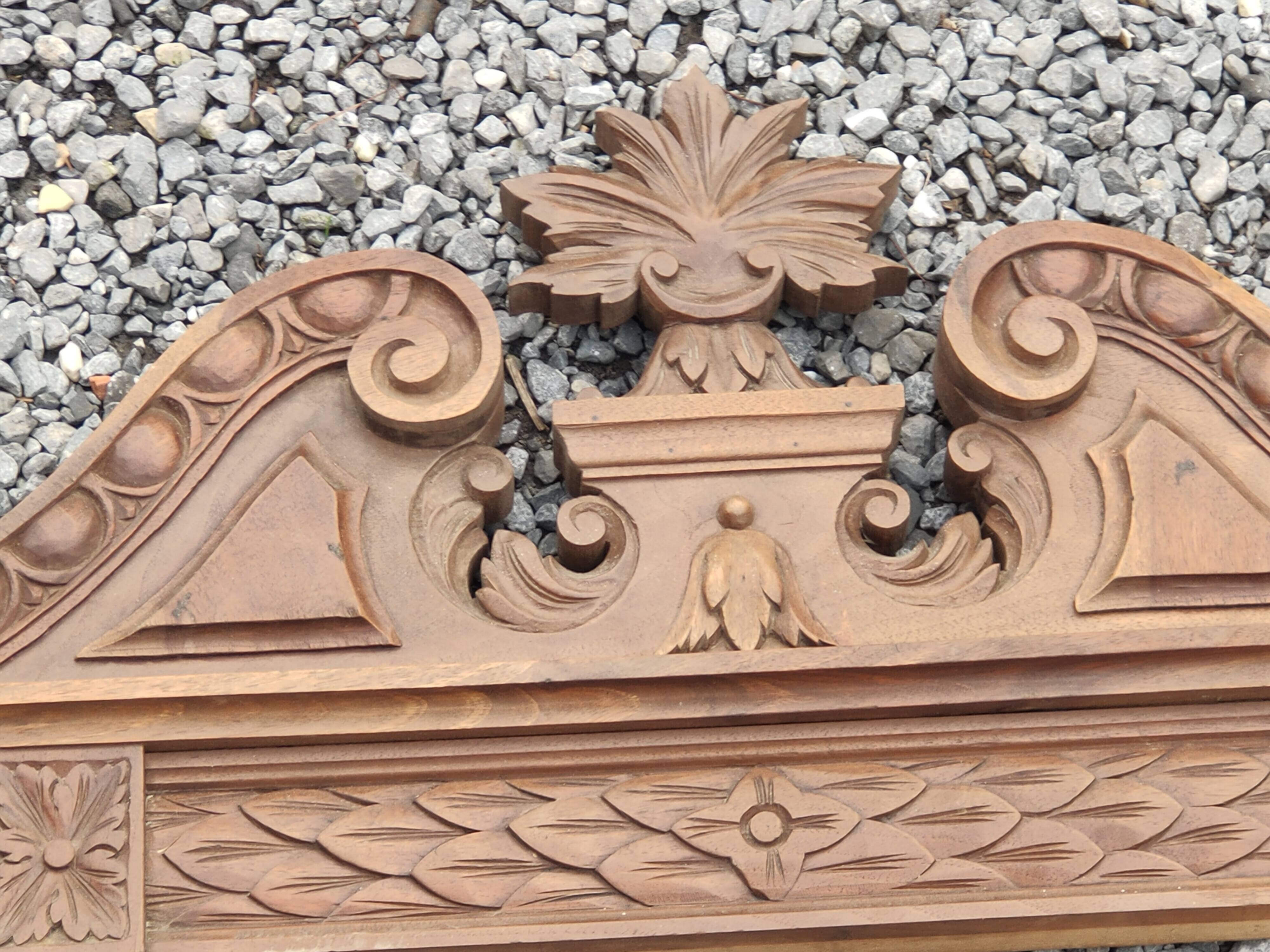 Ancient walnut pediment