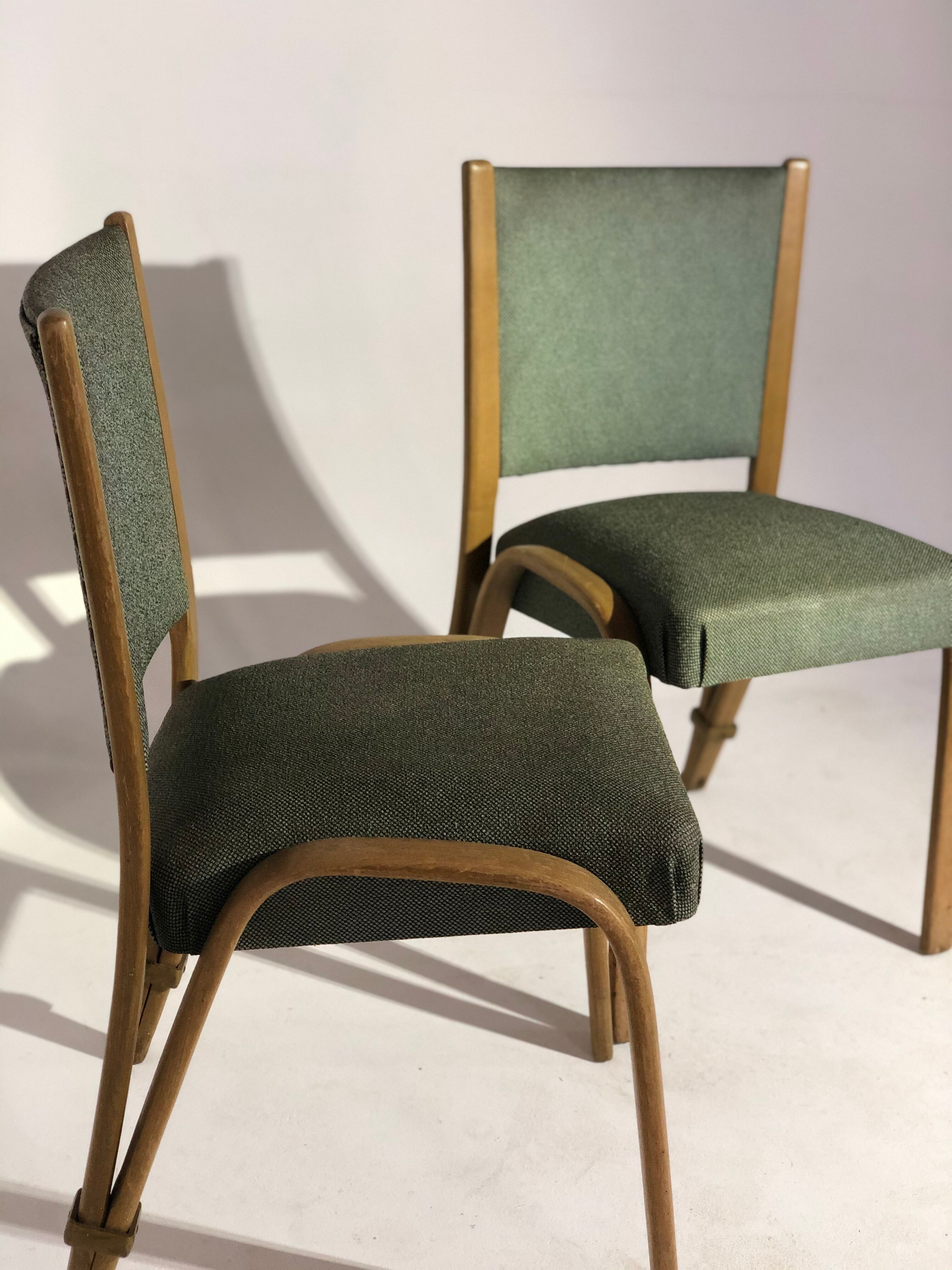 Paire de chaises vintage Bow-wood
