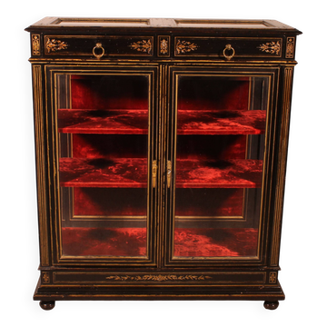 vitrine de collectionneur d'époque Napoléon III