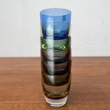 Coloured Space Age shot glasses by Gral, mid-century German, 1960s, set of 5.