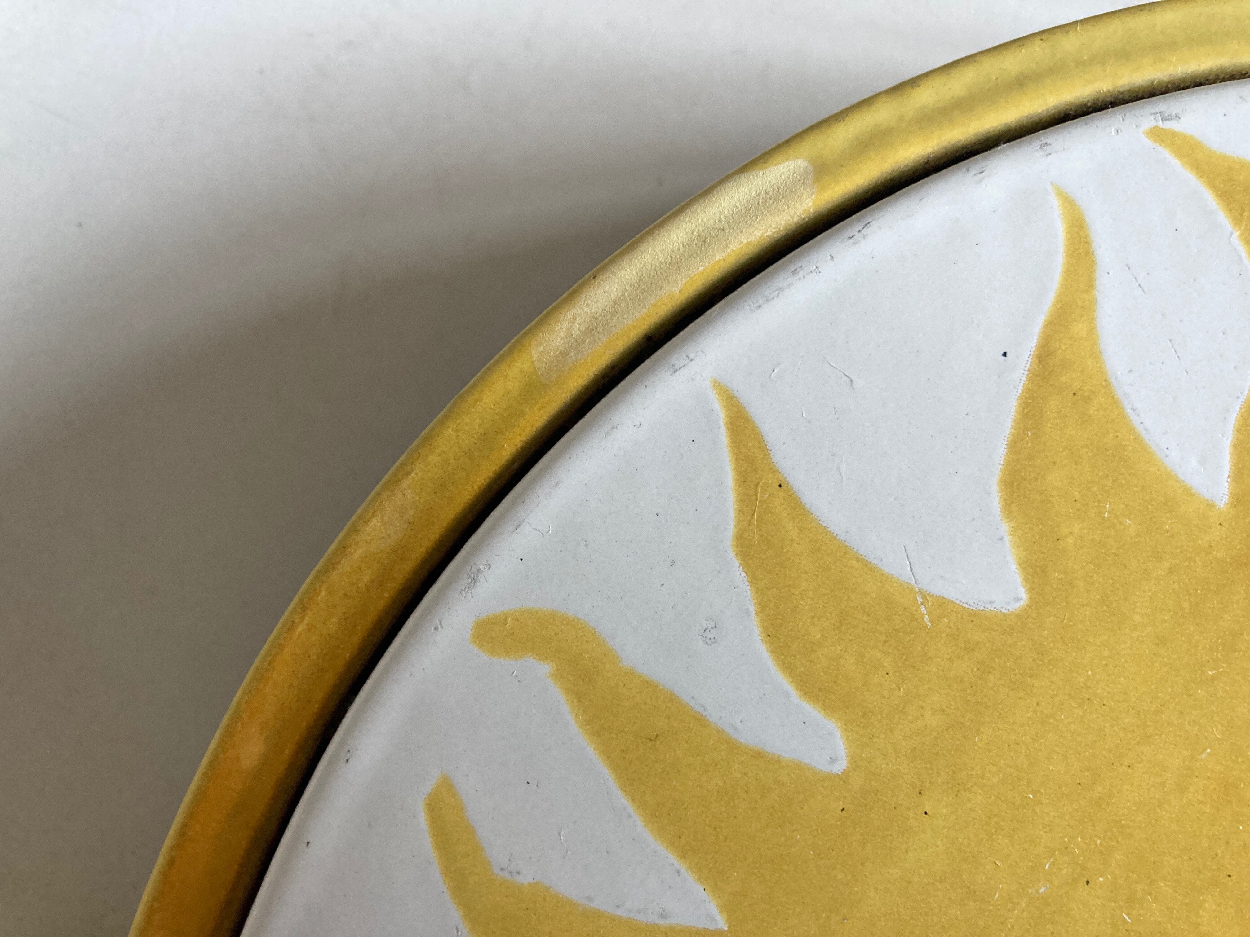 Sun bottom enzo Mari for Le Creuset Italian design 1970