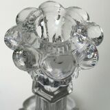 19th century moulded crystal candlestick