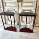Paire de consoles, chevets table en acajou