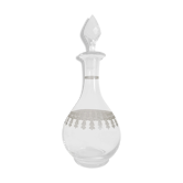 Old wine carafe in glass worked