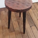 Tabouret tripode porte plante en bois vintage. 50,00 €