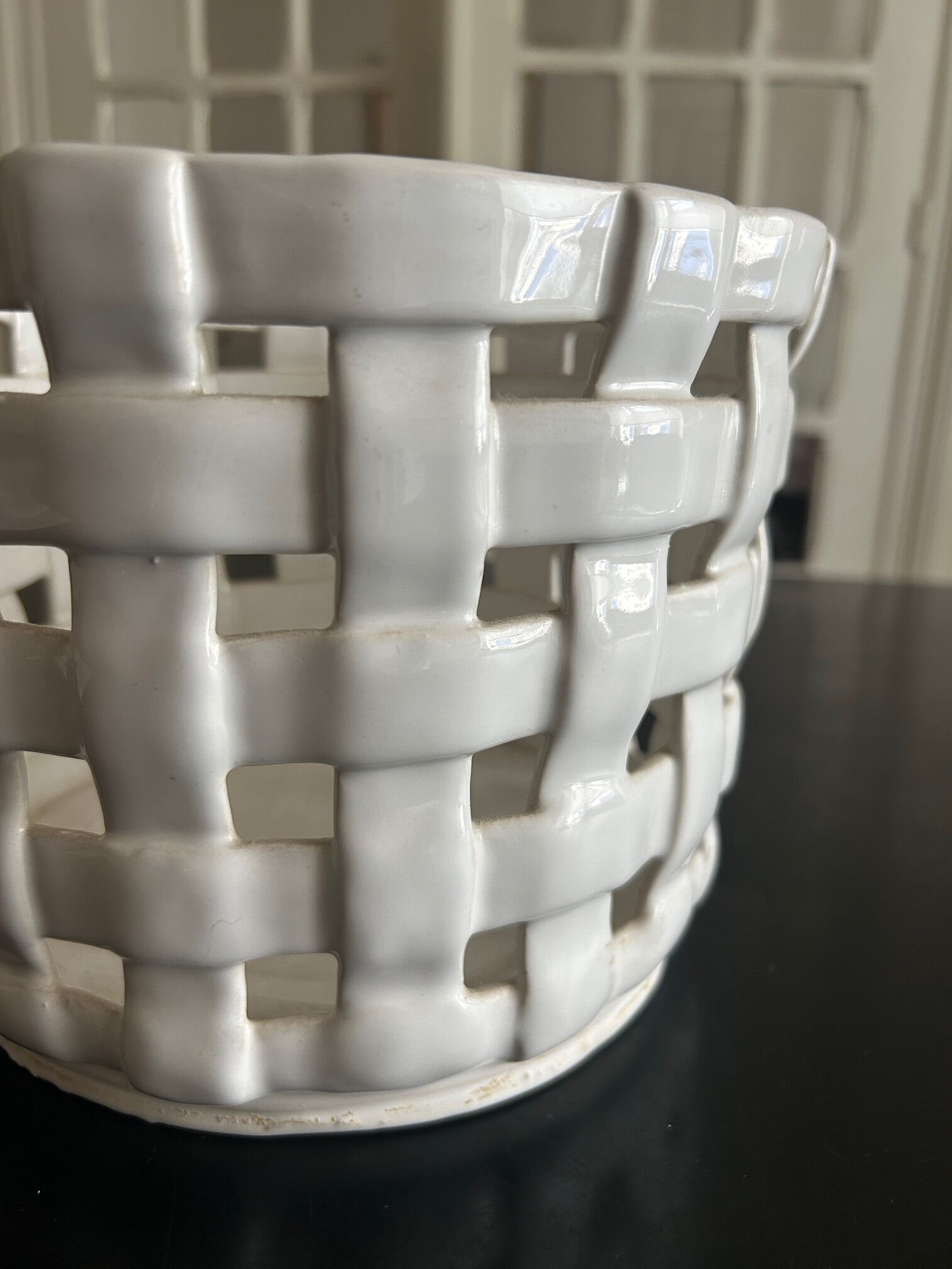 woven ceramic flowerpot