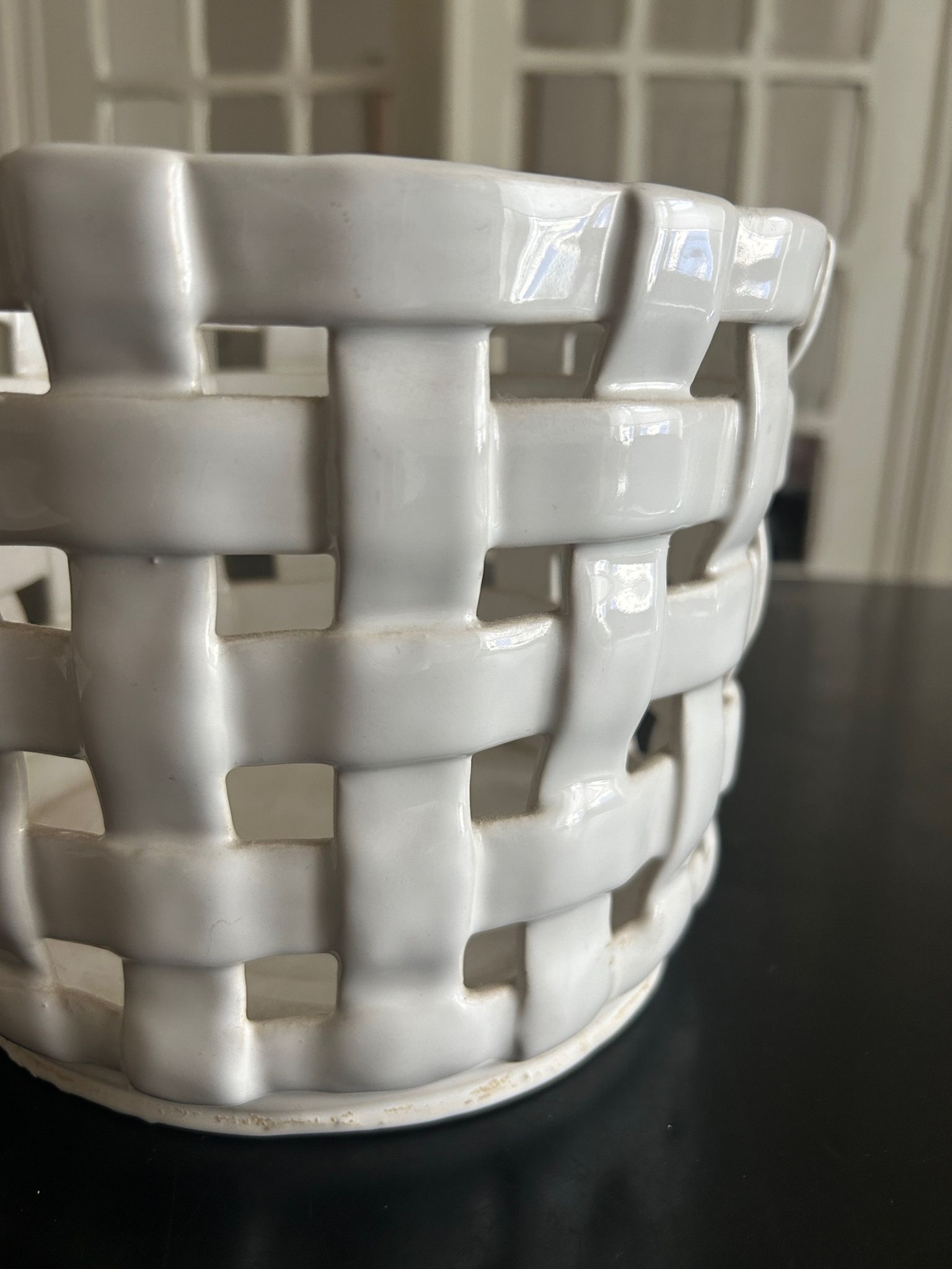 cache pot en céramique tressée